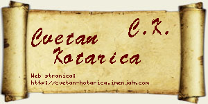 Cvetan Kotarica vizit kartica